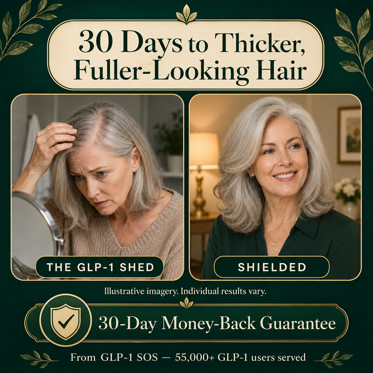 GLP-1 SOS™ Hair Shield — Keep the Weight Loss AND Your Hair | 3-in-1 Defense for the GLP-1 Shed