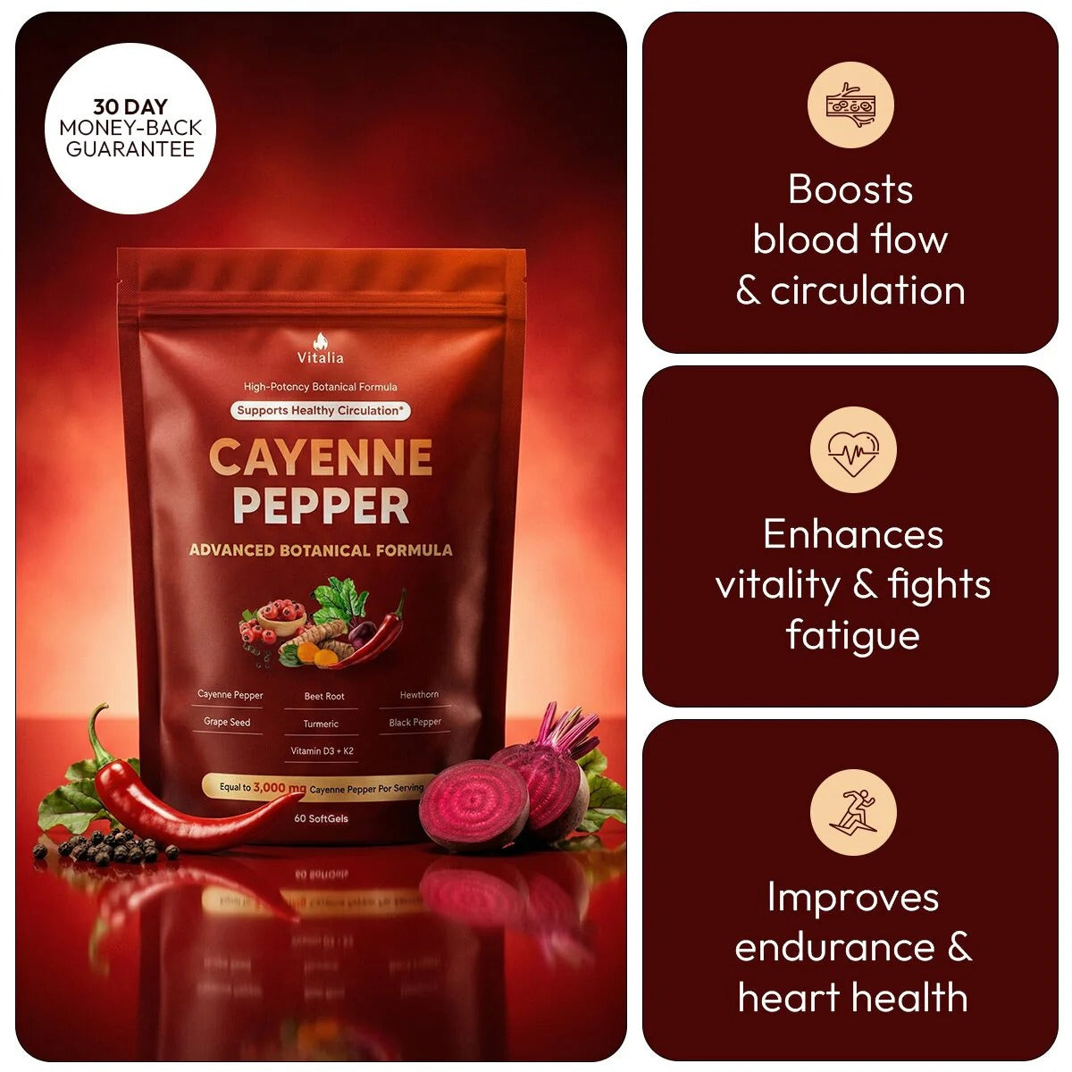 Vitalia® Cayenne Pepper Softgels