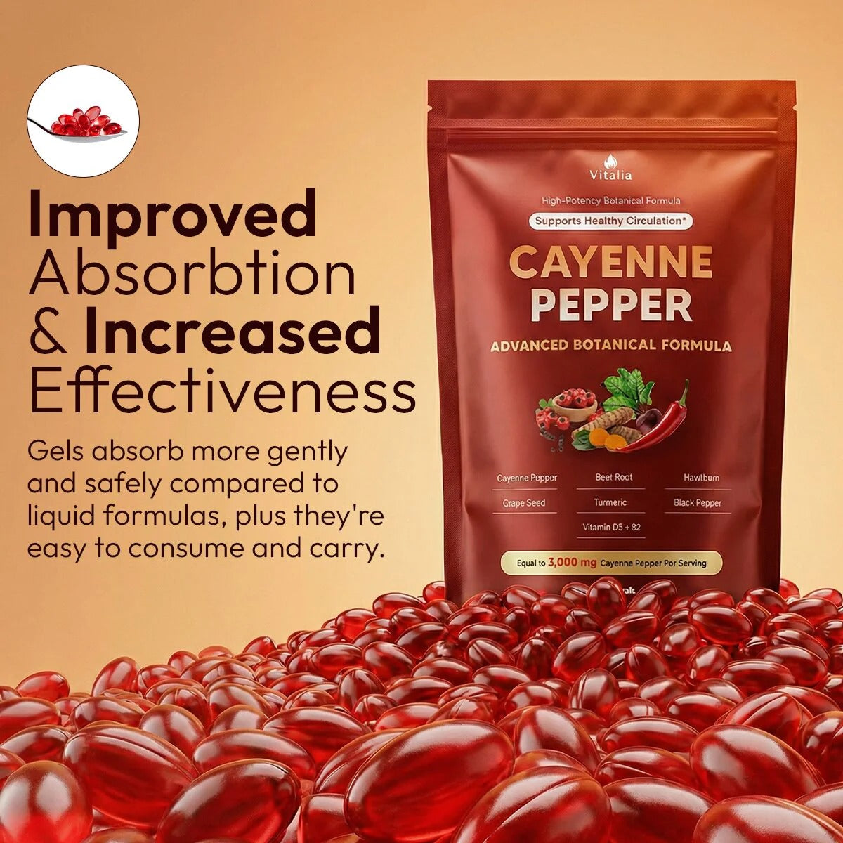 Vitalia® Cayenne Pepper Softgels